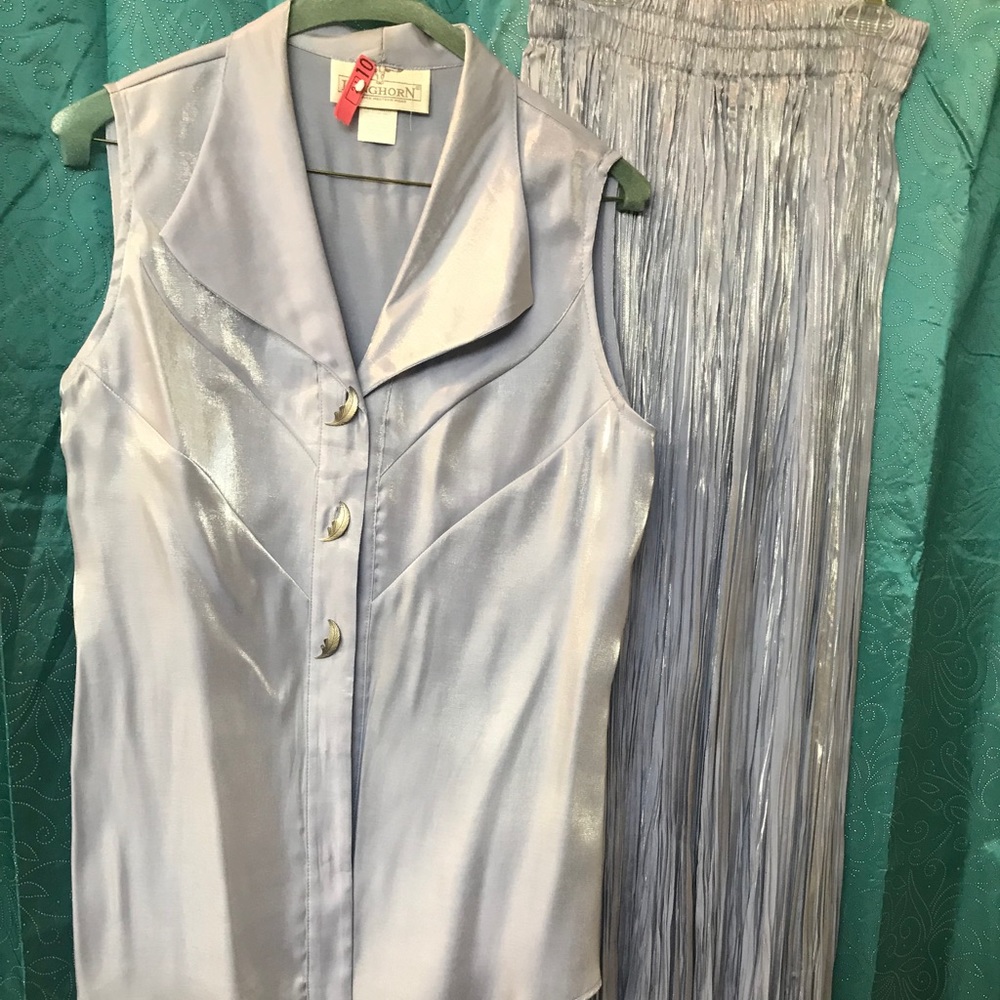 Vintage western broomstick skirt & blouse